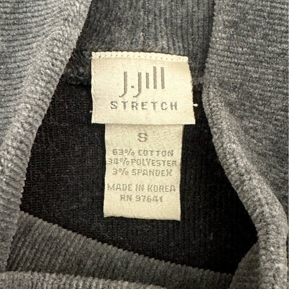 J. Jill Corded Velvet Long Sleeve Mock Neck Stretch Dress, Size S, Gray - Picture 5 of 7